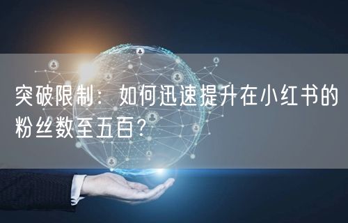 突破限制：如何迅速提升在小红书的粉丝数至五百？