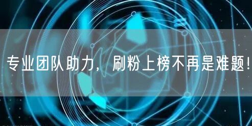 专业团队助力，刷粉上榜不再是难题！