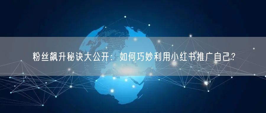 粉丝飙升秘诀大公开：如何巧妙利用小红书推广自己？