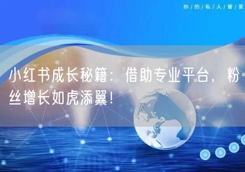 小红书成长秘籍：借助专业平台，粉丝增长如虎添翼！