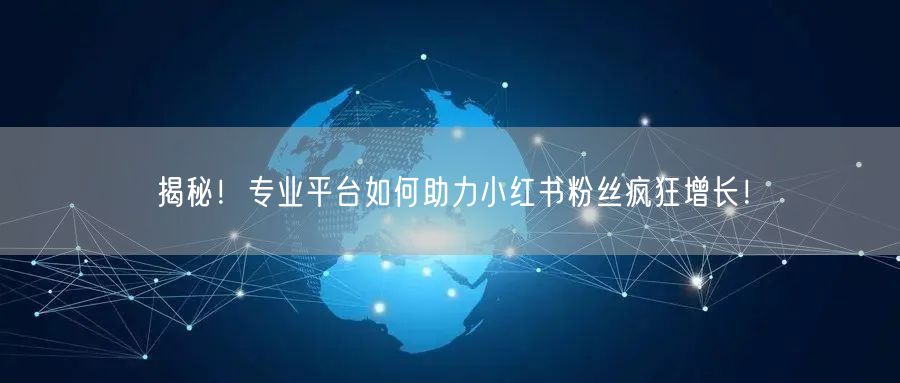 揭秘！专业平台如何助力小红书粉丝疯狂增长！