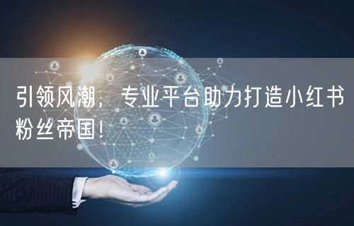 引领风潮，专业平台助力打造小红书粉丝帝国！