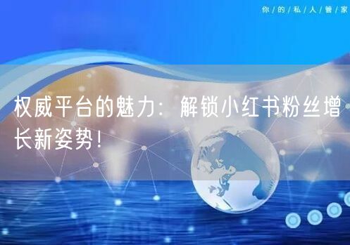 权威平台的魅力：解锁小红书粉丝增长新姿势！