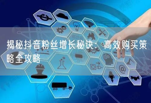 揭秘抖音粉丝增长秘诀：高效购买策略全攻略
