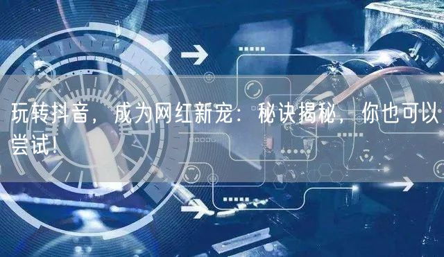 玩转抖音，成为网红新宠：秘诀揭秘，你也可以尝试！