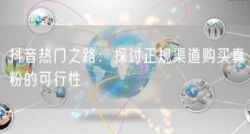 抖音热门之路：探讨正规渠道购买真粉的可行性