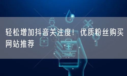 轻松增加抖音关注度！优质粉丝购买网站推荐