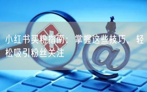 小红书买粉指南：掌握这些技巧，轻松吸引粉丝关注