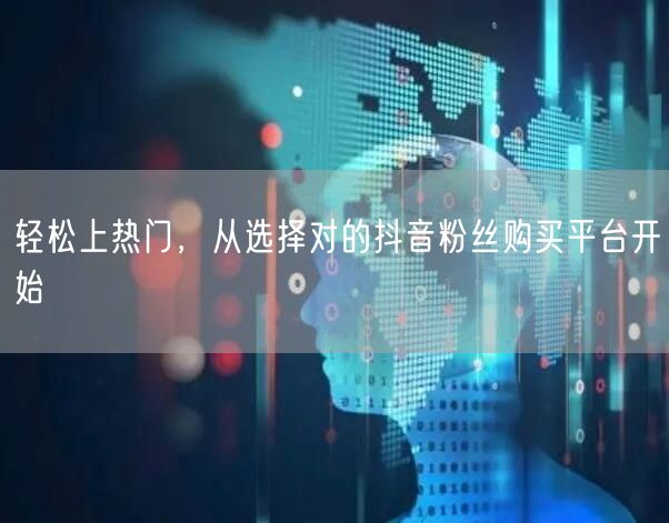轻松上热门，从选择对的抖音粉丝购买平台开始